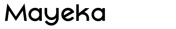Mayeka font preview